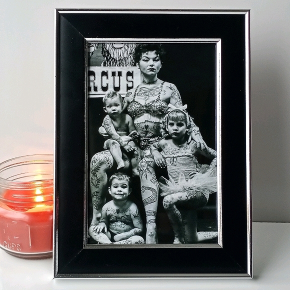 Vintage Tattooed Family Sideshow Circus Freak Show Oddity stunning Frame picture - Picture 7 of 8